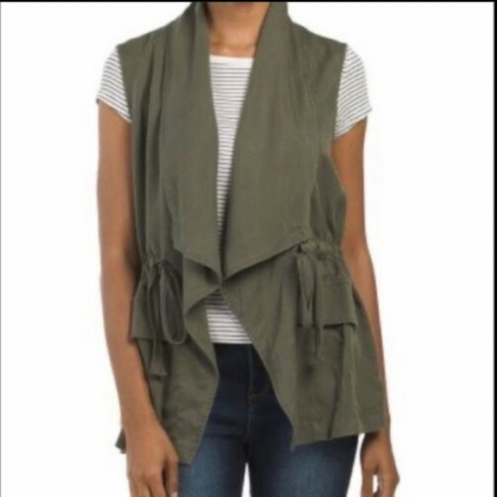 Sanctuary Draped Front Tencel Vest